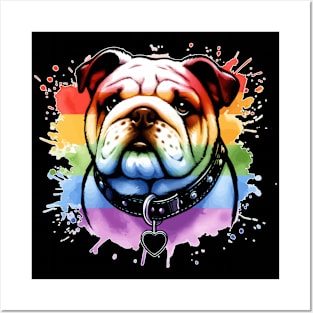 Pride LGBTQIA Trans English Bulldog Posters and Art